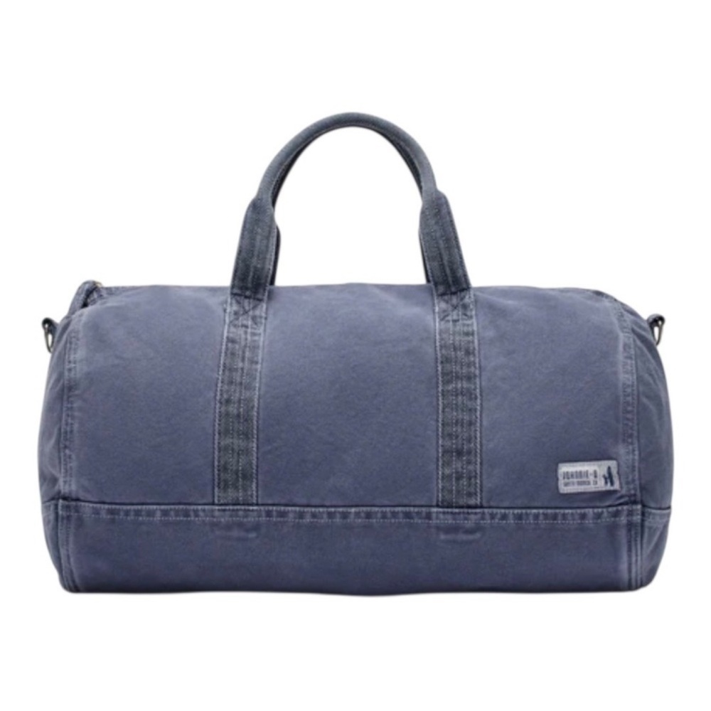 NWT JOHNNIE-O Classic Canvas Duffel Bag Washed Indigo Travel Weekend Carry On